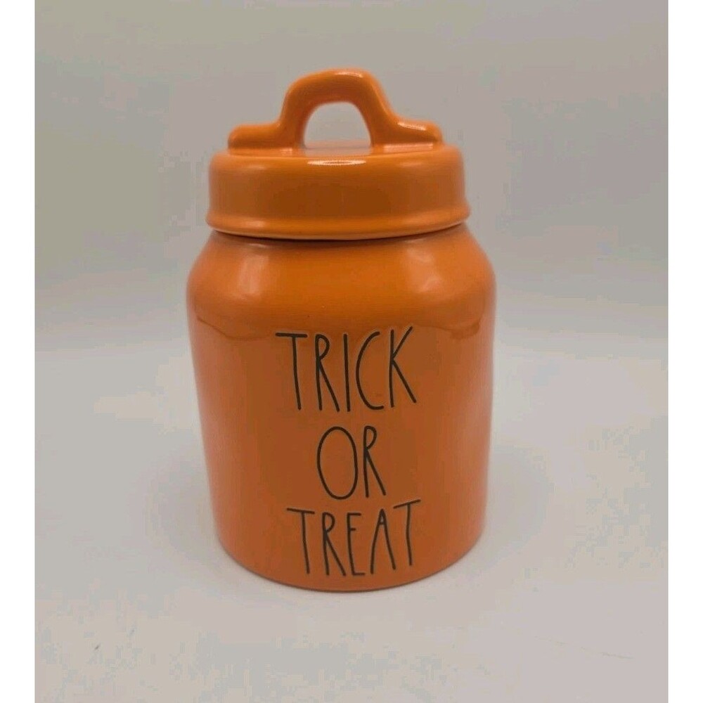 Rae Dunn"TRICK OR TREAT Cannister Halloween New 7"
